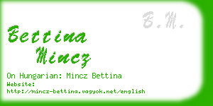 bettina mincz business card